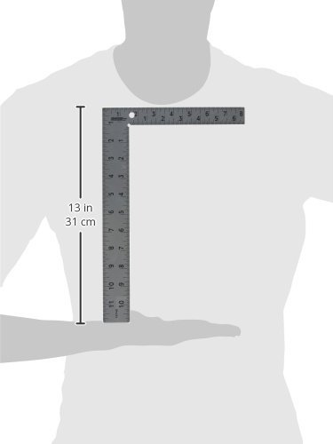 Johnson Level & Tool CS10 Professional Easy-Read Steel Carpenter Square, 8" x 12", Silver, 1 Square - Image 3